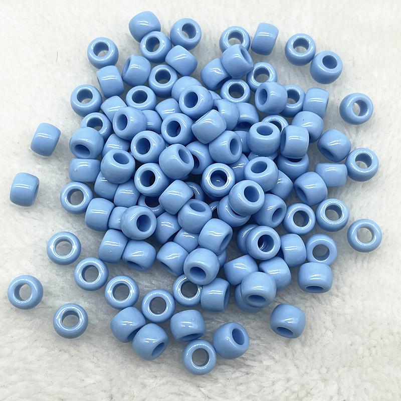 50pcs 6X9mm Big Hole Acrylic Beads Spacer Loose Beads for Jewelry Making DIY Handmade Bracelet Accessories