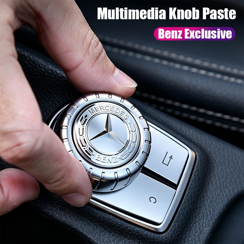 Car Center Console Multimedia Control Knob Decorative Cover Sticker For Mercedes-Benz GLC X253 X254 C-Class W205 W206 A-Class W1 ZK9
