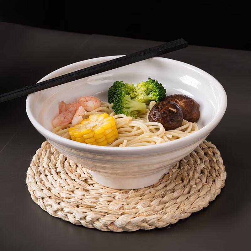 Commercial A5 Melamine White Rice & Porridge Bowls