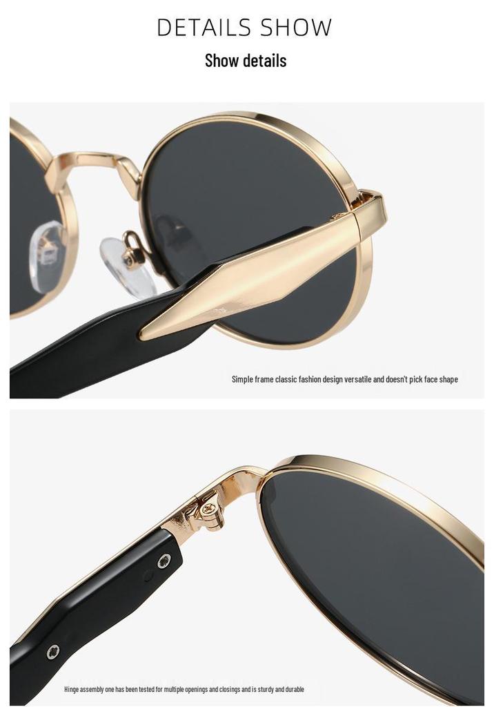 Elegant Oval Frame Women's Sunglasses: High-End, Luxury Sun Protection in European & American Fashion.