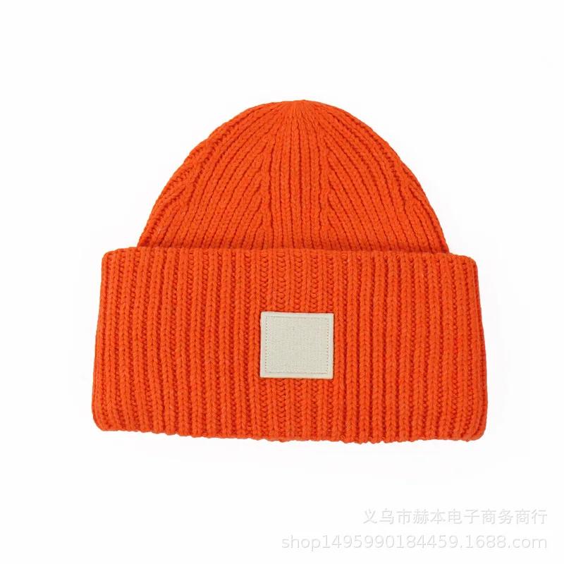 Couple Winter High Quality Thick Wool Smiling Face Knitted Hat For Men And Women Couples Winter Warm Knitted Hat Curled Edge Hat