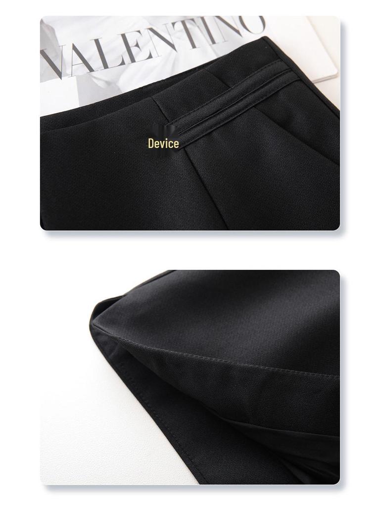 Women's Wide-Leg A-Line High-Waisted White Suit Shorts - Spring 2025 Collection