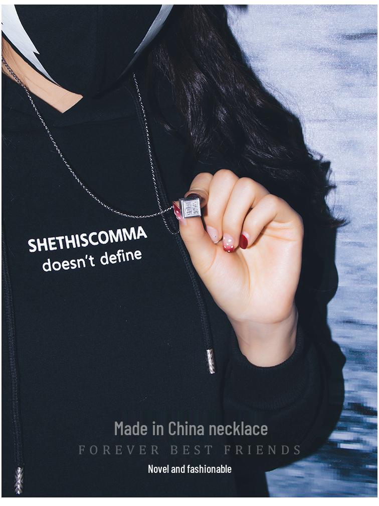 Trendy Geometric Patriotic Men's Titanium Steel Necklace Pendant