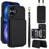For iPhone 7 - 16 Series! 7 - Color PU Leather Multifunctional Phone Case with Card Slots, Wrist Strap, Lanyard & Kickstand