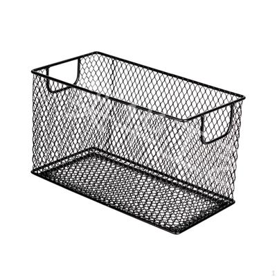 Mesh Wire Storage Basket CD Box Container Office Desk Open Bin, for