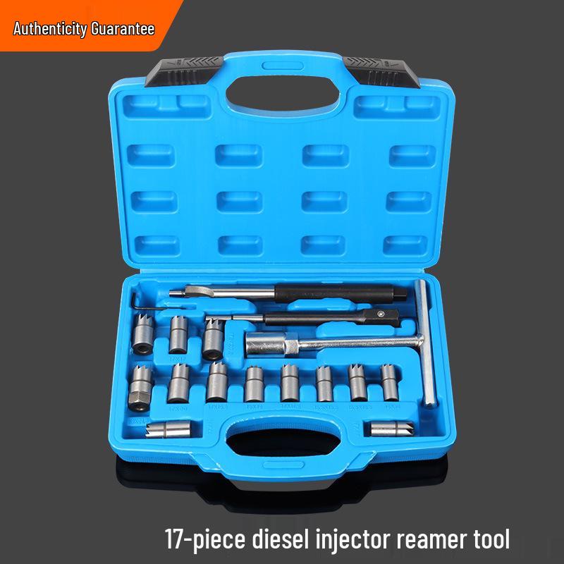 Diesel Injector Seat & Valve Cleaning Reamer Set: 6, 7, 11, 17 Pieces