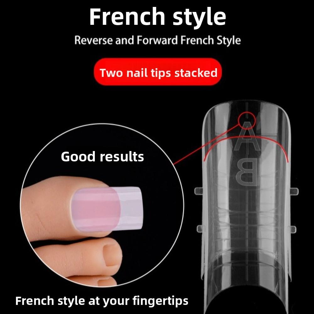 Transparent Toe Nail Molds Double-head Manicure Tools New Manicure Nail Mold  For Builder Gel