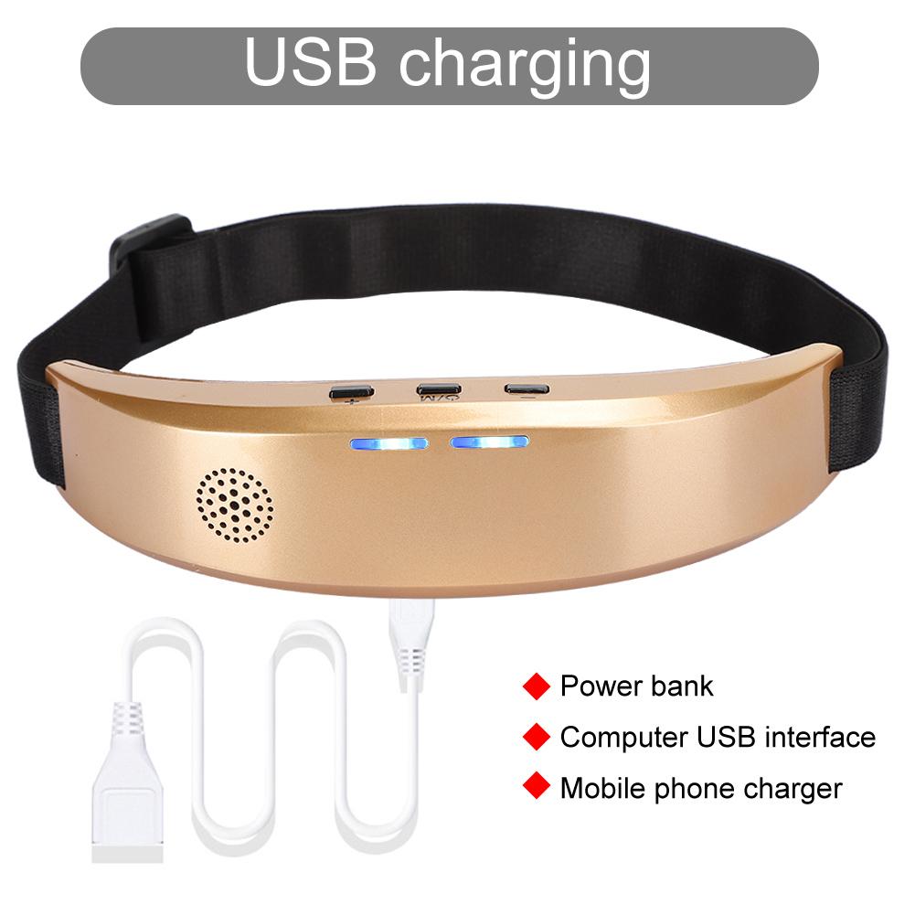 Multi Functional Head Massager Voice Prompt Low Frequency Pulse Insomnia Improvement Machine(Voice Heating Red )