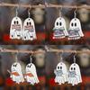 Wooden Handmade Unique Ghost Earrings Perfect For Halloween Book Lovers And Fans