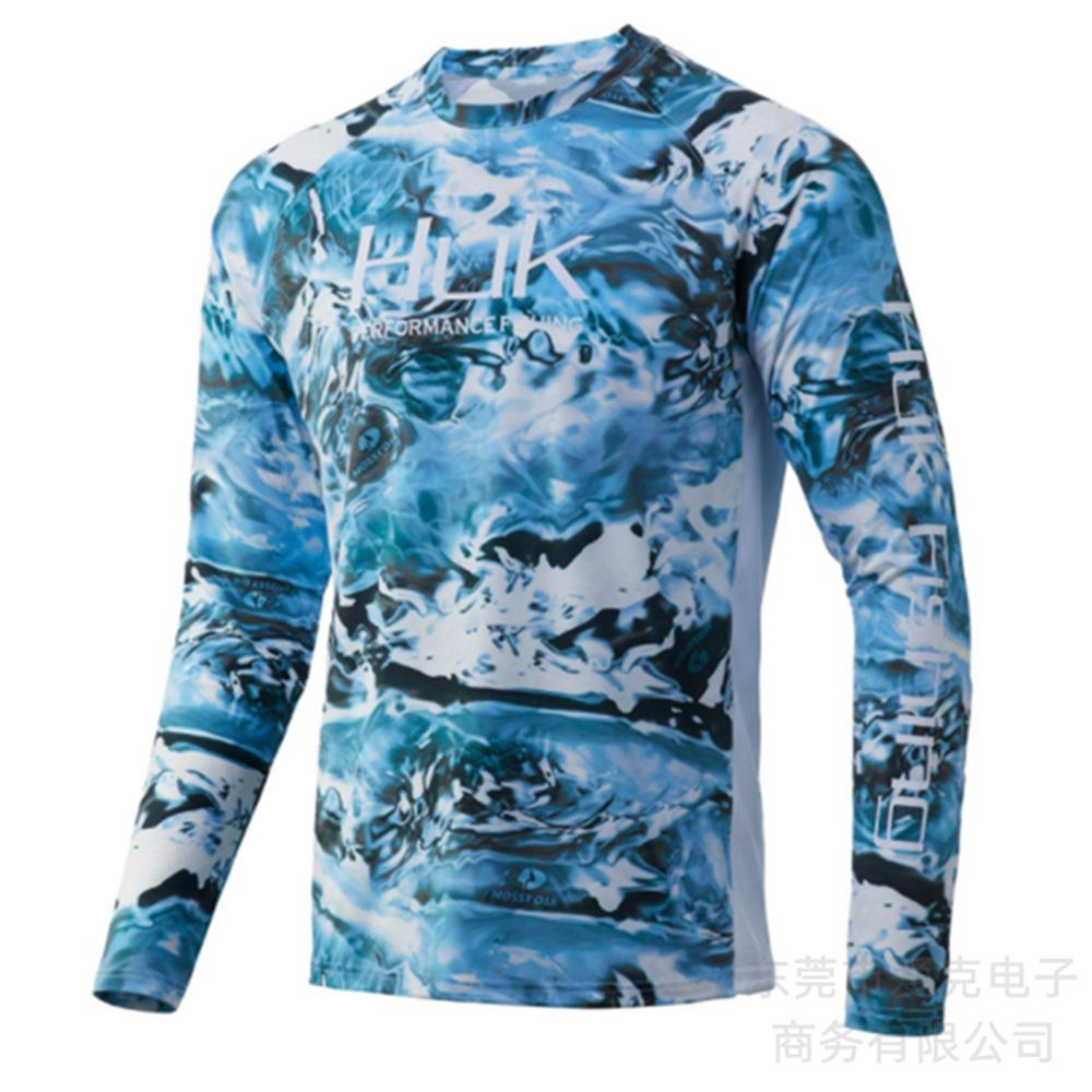 HUK combinaison de pêche été hommes protection solaire sports de plein air chemise de pêche séchage rapide manches longues T-shirt léger respirant haut
