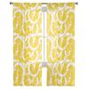 Summer Lemon Fruit Texture Tulle Curtains For Living Room Decoration Modern Chiffon Sheer Voile Kitchen Curtain