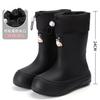 2025 new cute rain shoes women's medium rain boots cotton water shoes waterproof glue shoes kitchen car wash water boots