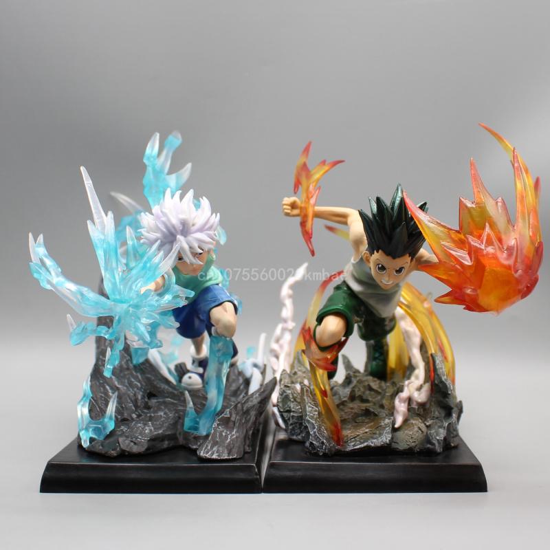 Killua Zoldyck Figures Hunter×hunter Anime Figura Gon Freecss Model 18cm Pvc Action Figurine Collection Ornament Birthday Gift