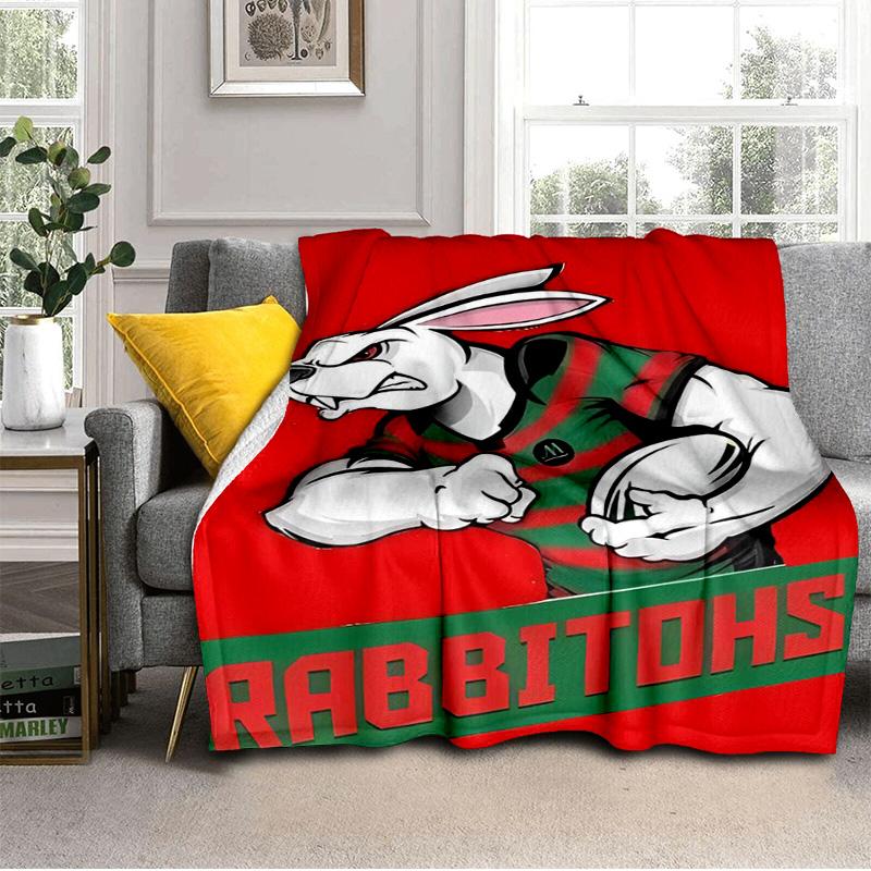 Nrl Rabbit Artwork Design Blanket Suitable for Sofas, Beds, Offices, And Camping - Perfect Gift for Halloween Christmas