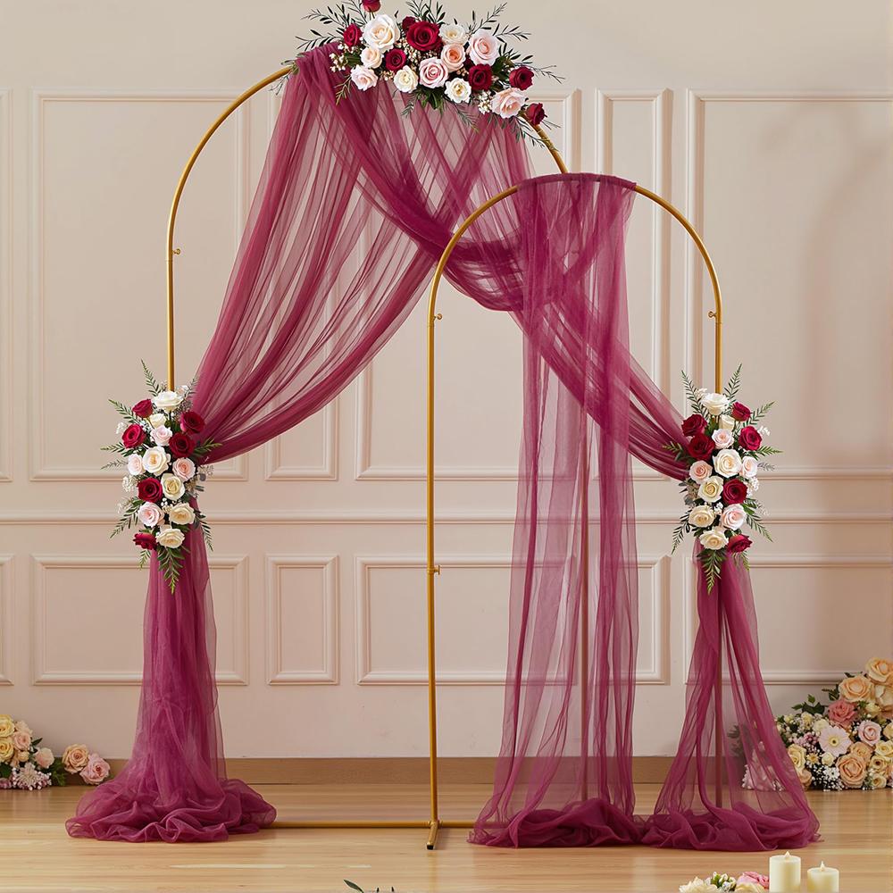 Wedding Arch Draping Fabric Sheer Drapes for Backdrop Curtains Sheer Birthday Party Wedding Ceremony Reception Arch Drapes