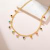 Cazador Colorful Clear Zircon Charms Women's Necklaces 2026 Stainless Steel Trendy Jewelry Choker Necklaces Valentine Gift 2026