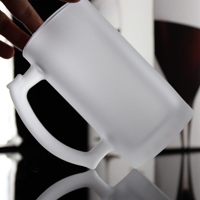 Ice Cup Huge Capacity Grinding Handle Glass Heat Resistant And Beautiful Wine Beer Mug