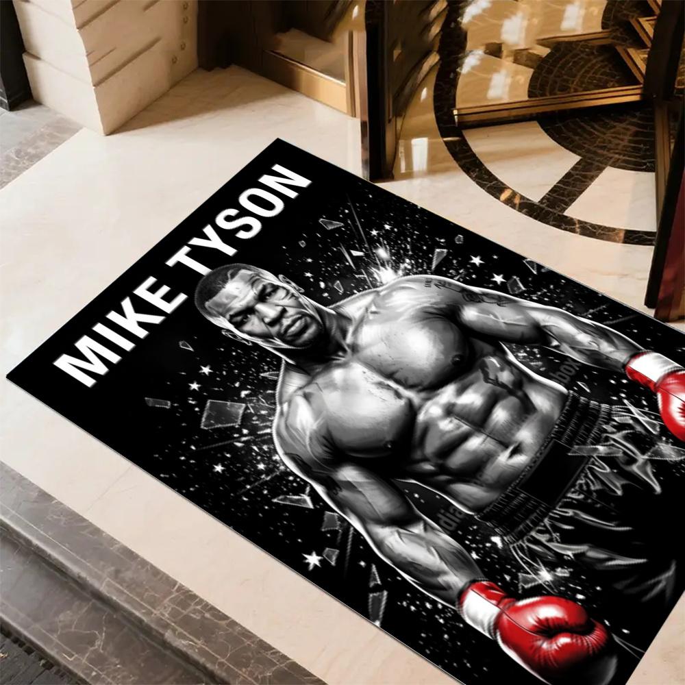 Tyson Mike Tyson Fighter Floor Rug Office Rug Suitable For Dormitory Dining Room Balcony Bedrooms Antislip Rug Anime Office Decor Spiritual Gift
