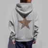 Street Personality Leopard Print Pentagram Print Fashionable Pullover Drawstring Sports Style Hip-hop Casual Hoodie for Men and Women