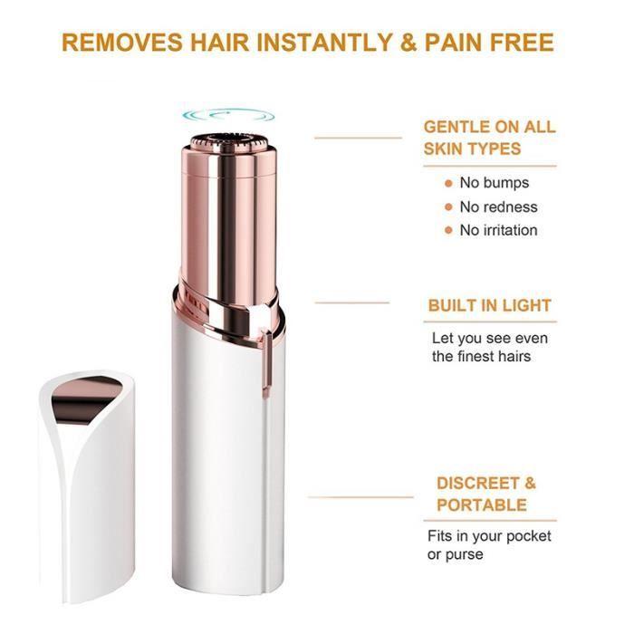 Impeccable Women Ladies Painless Face Body Hair Remover Electric Epilator Hair Lipstick