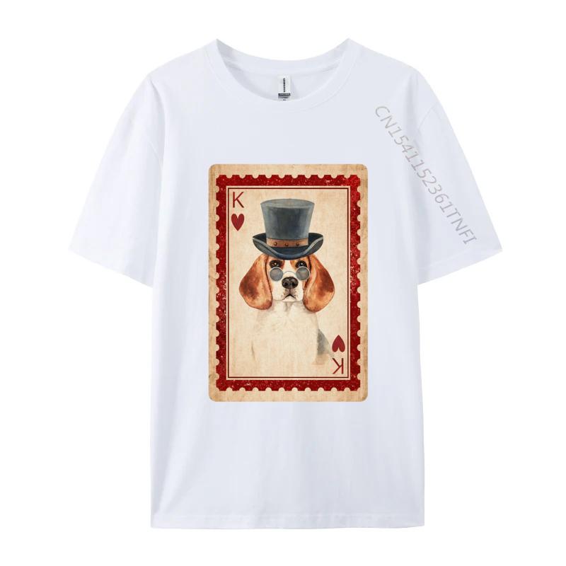 

Beagle King Of Hearts T Shirt Men Plus Size Tops Amazing TShirt O Neck Natural Cotton T Shirt Wholesale S