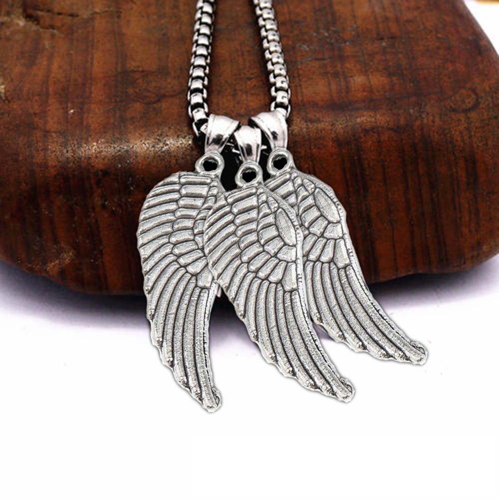 20 Pieces Tibetan angel Wing Charm Pendant Jewelry Making Accessories
