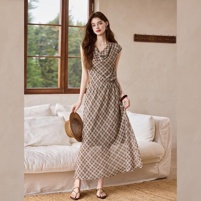 Bailuyu Women s Drawstring Waist Short Sleeve Dress XL