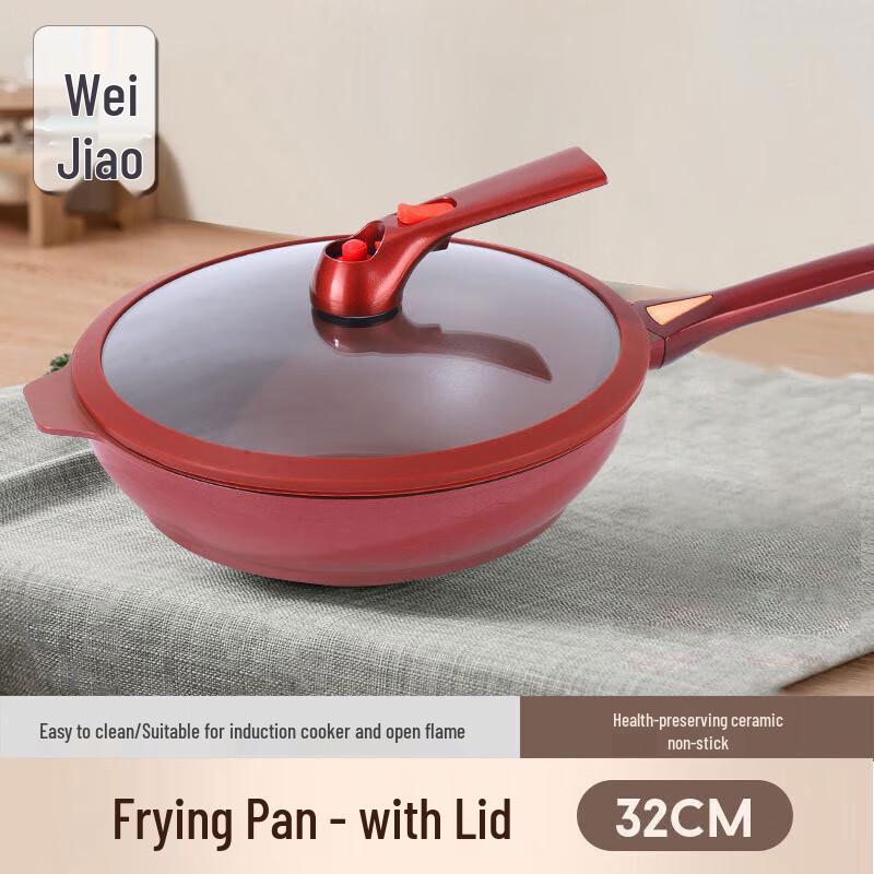 Versatile Purple Clay Non-Stick Wok Frying Pan