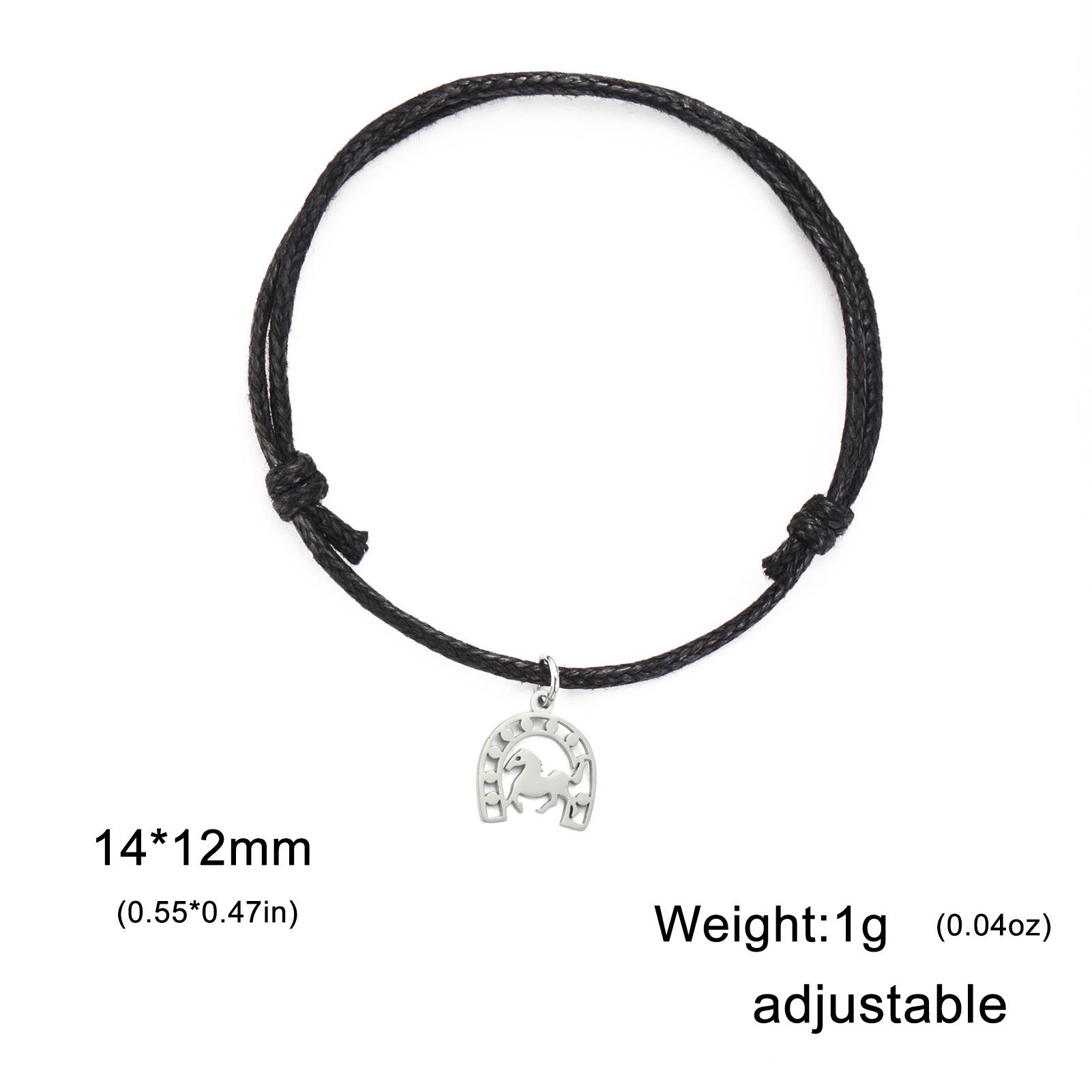 

Vintage Hollow Horseshoe Pendant Bracelet Simple Fashion Women Jewelry
