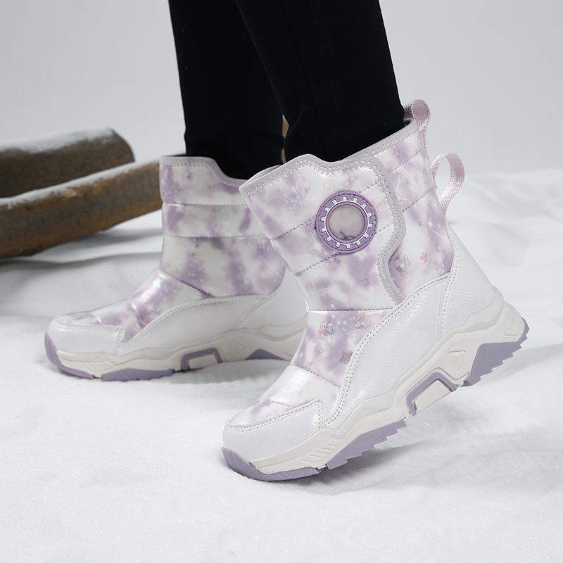 Winter Snow Boots for Kids (Ages 6-12), Thick Cotton, Cozy Style for Boys & Girls