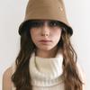 ACCLET Wide Brim Leather Bucket Hat H015_CAMEL