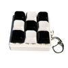 Keyboard Keychain Toy Portable Keyboard Stress Reliever Black White Keyboard Fidget Toy 9 Clicker Keychain for Stress Relief Portable Decompression