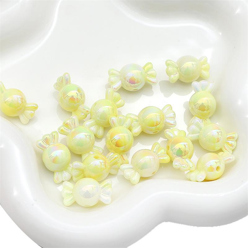 Gradient Plated Acrylic Beads for DIY Candy Bracelets, Necklaces, and Hand Chains.