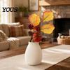 Multi-element Fall Bouquet Autumn Flower Bouquet, Artificial Floral Picks with Maple Leaves Pumpkins Pine Cone Stems Berries Cones for