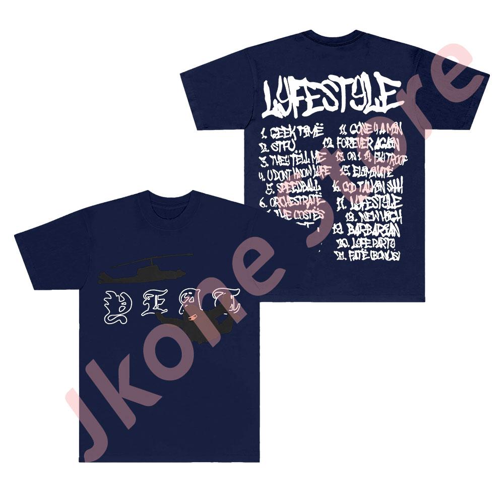 

Yeat Lyfestyle Tracklist TShirts 2093 Tour Merch Tee Women Unisex Fashion Casual HipHop Style Short Sleeve 4XL