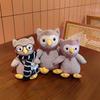 Owl Nippit With Hat Scarf Plush Toy Cartoon Stuffed Doll Decorations Gift Kids