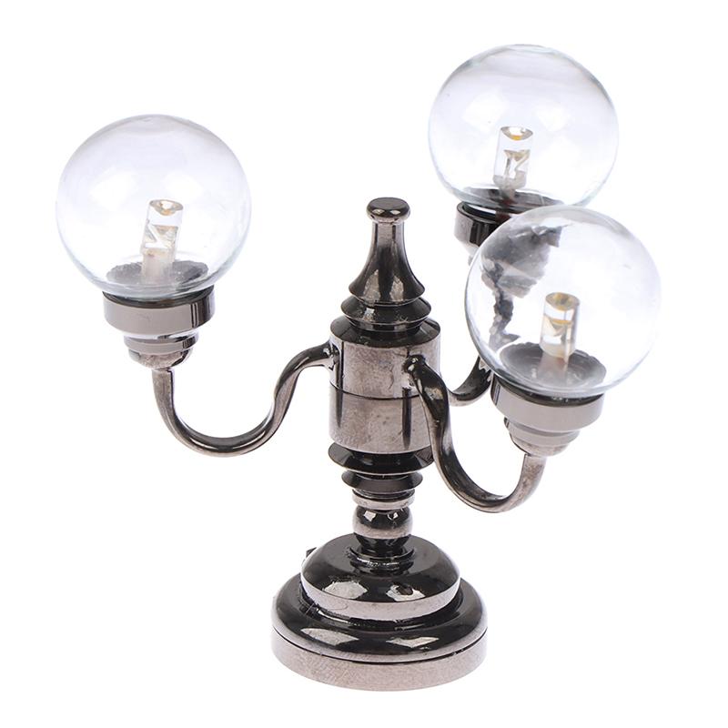 1:12 Dollhouse Mini 3 Arm Ceiling Lamp Chandelier Led Lamp Wall Light Decor Toy