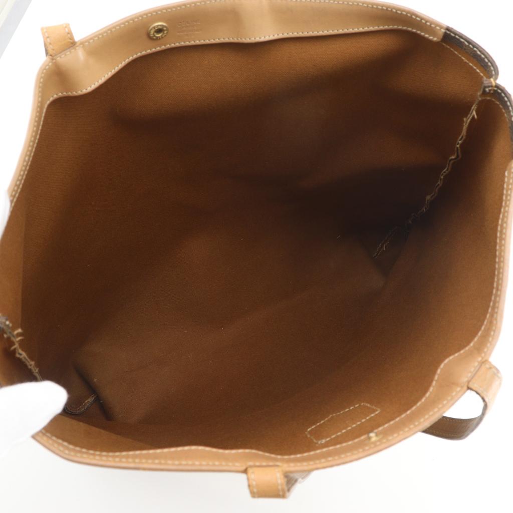 CELINE Old Celine Tote Bag Macadam Pattern Brown PVC unisex Used