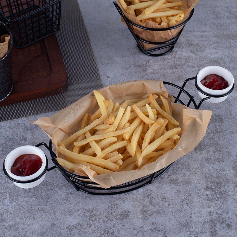 Chips Barrel Table Decor Fast Food Holder Snack Container French Fries Basket Tableware Food Bucket