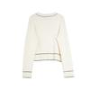 ELLE French Style Color Block Casual Loose Long Sleeve Cardigan Sweater Women Outerwear EZ51937