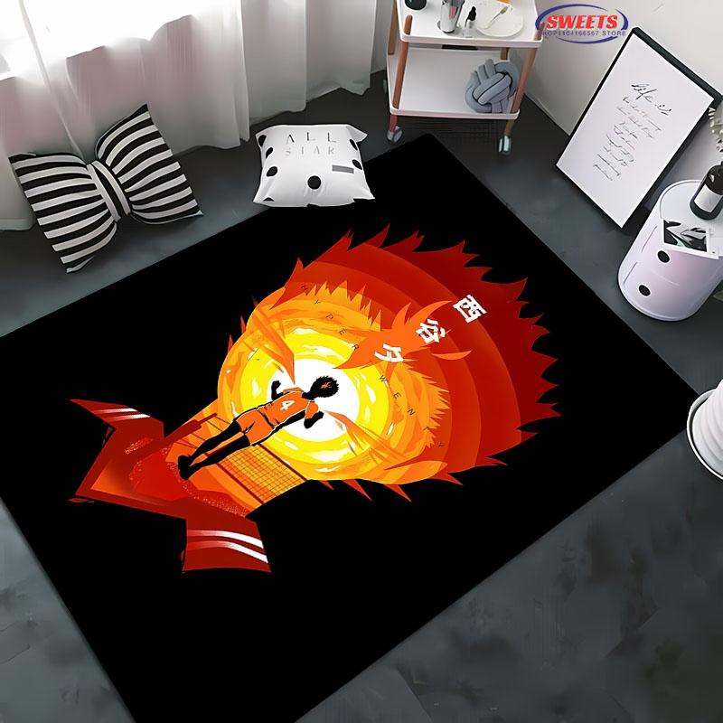 3D Printing Haikyu Large Area Rug, Indoor Washable Bedroom Mat, Durable Rug for Living Room Dining Room Bathroom Kitchen Office