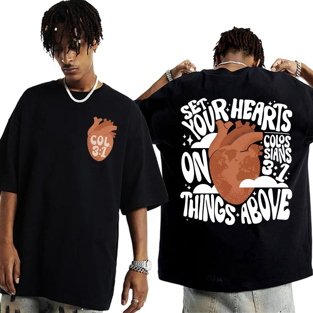 Large Cotton Men's Go Make Disciple Christian Street Wear T-shirt Retro Bible T-shirt Fashion Aesthetics Short Sleeve T-shirt