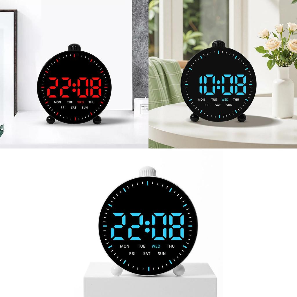 Electronic Bedside Clock With Calendar Timer And Led Display For Home Use