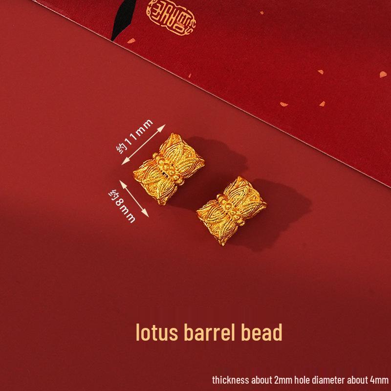 Year of the Horse Sand Gold Non-Fading Drip Oil Beaded DIY Bracelet and Jewelry Accessories.