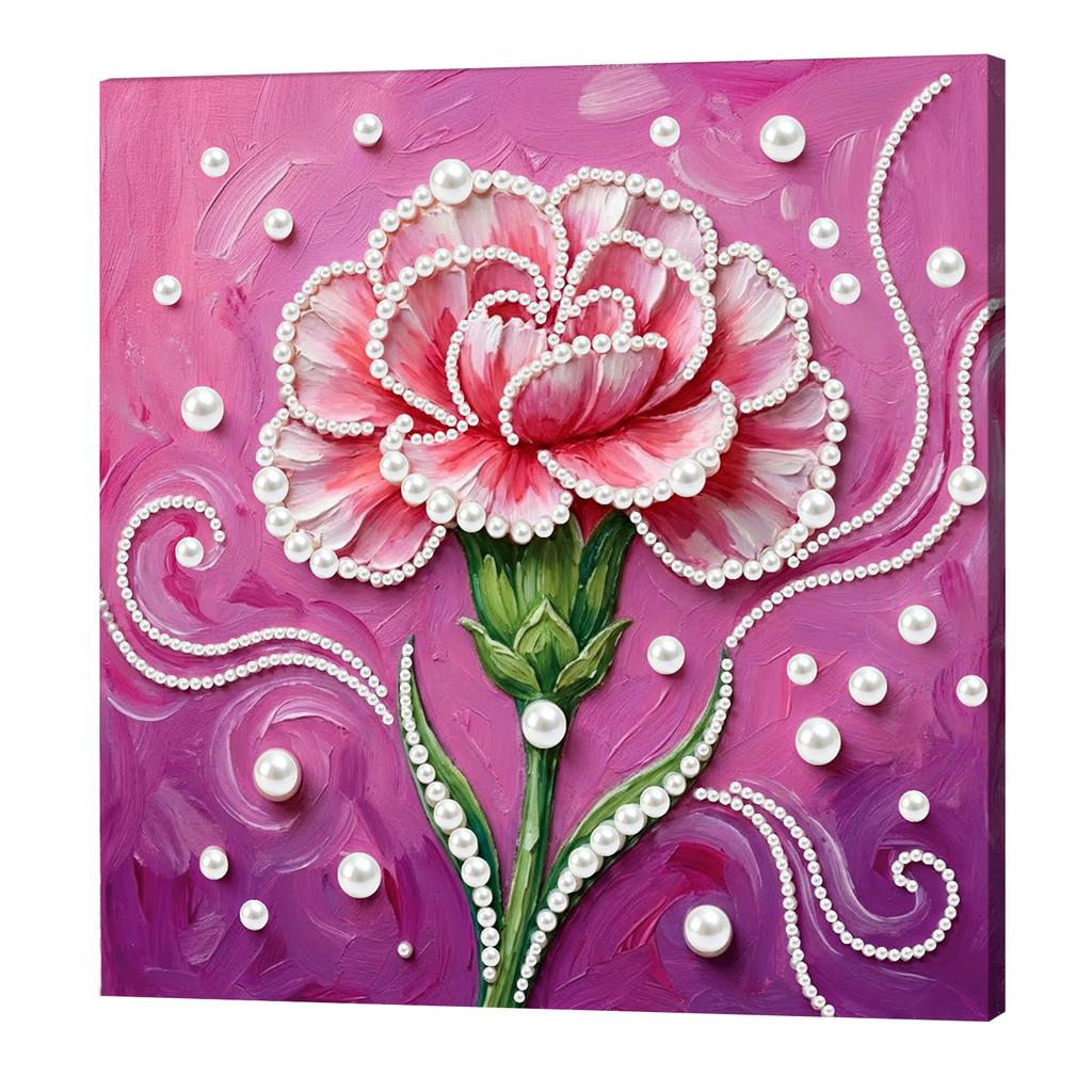 DIY Pearl Painting Art Kits with Frame 25x25cm Pearl Gem Paintings Picture Arts Craft for Adults Beginners Home Wall Decor