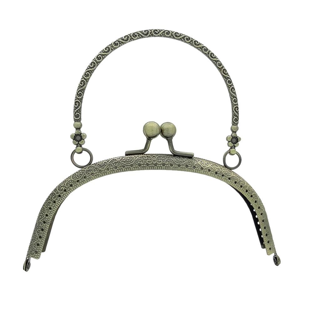 Taschenzubehör Metall-Geldbörsenrahmen Bügelverschluss Vintage 16,1 cm Geldbörsenverschlussrahmen Tasche Bügelverschluss Schloss Taschenherstellung