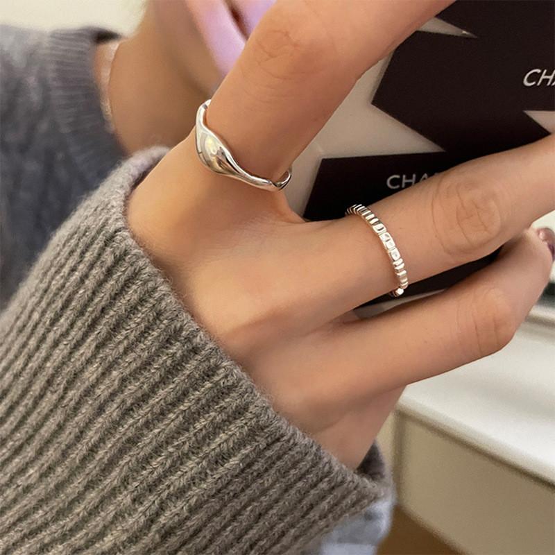 Elegant Design Geometric Copper Ring For Women Trendy Minimalist Adjustable Statement Fashion