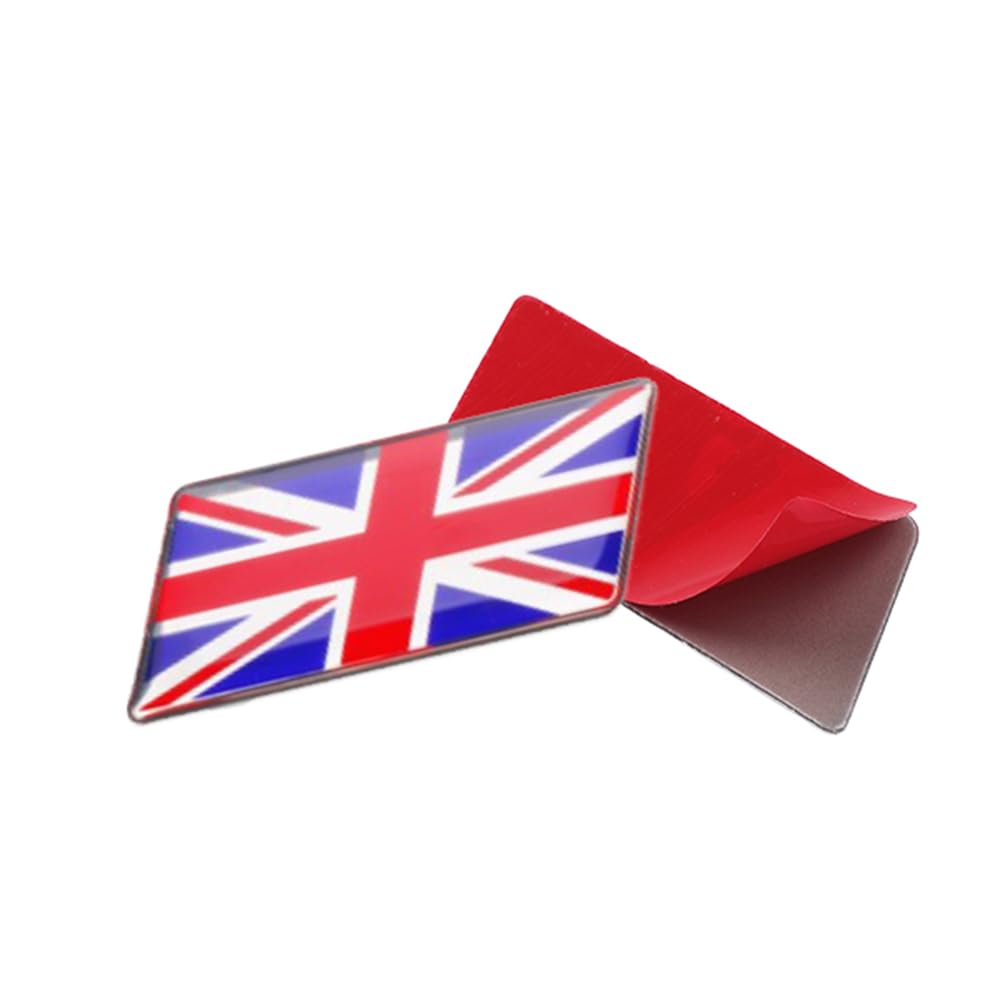 British Flag Stickers 2 Stickers Decal Emblem Aluminum Flagtune Car Motorcycle Mini F54 Clubman