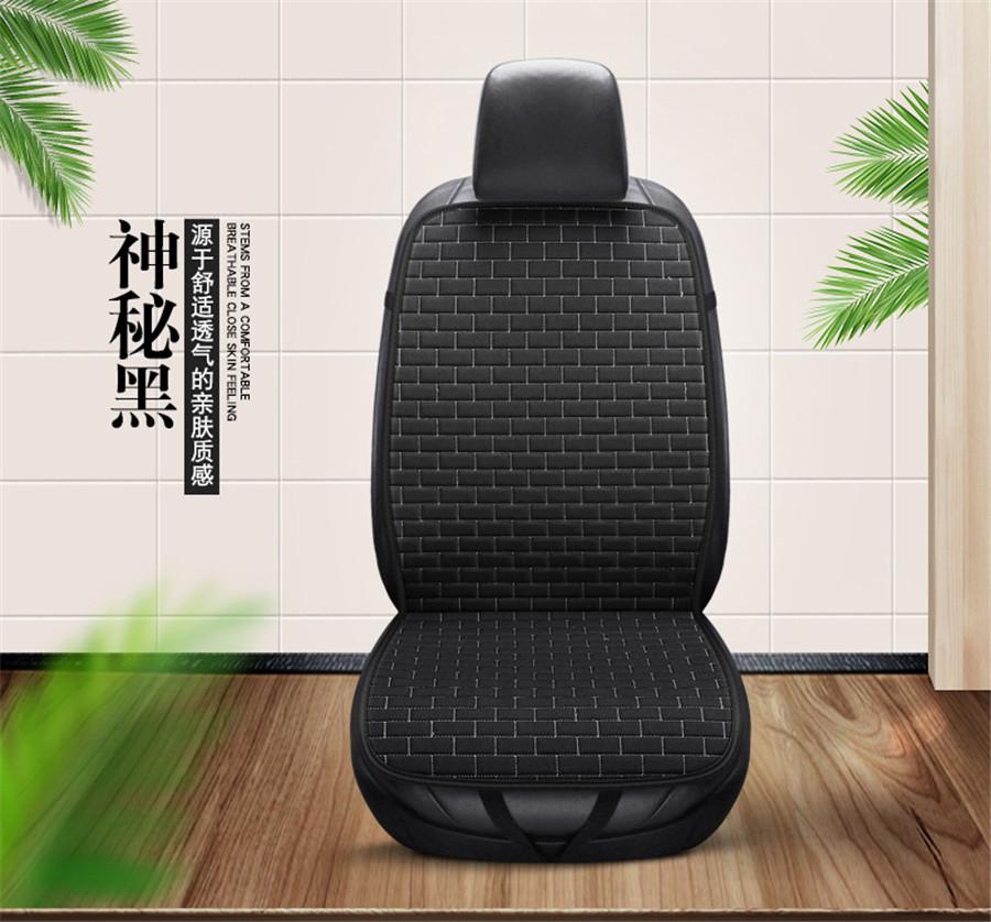 Universal Car Front Seat Cushion Cover Mat Protect Black Fit Most Truck, SUV,Van