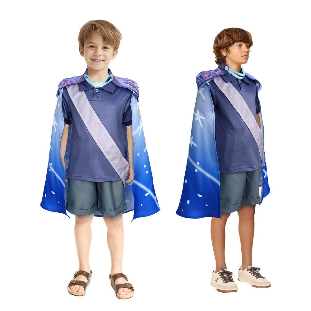 Versatile And Eye-catching Blue Alien Cosplay Outfit For Kids Suitable For Halloween And Performances